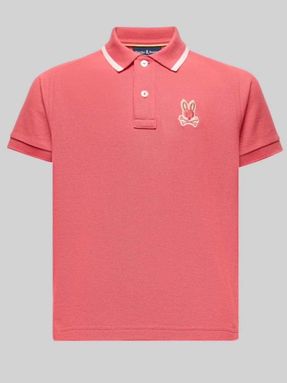 Kids’ Psycho Bunny Coral Pink Fenley Piqué Polo